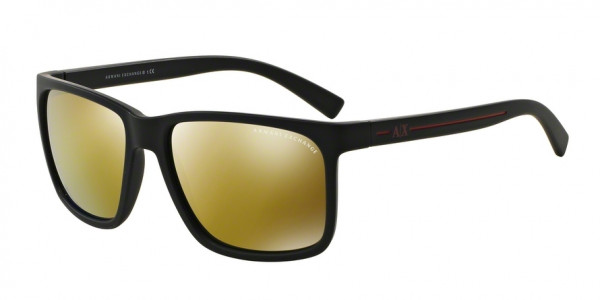 Exchange Armani AX4041SF 807897 Matte Black Frame/Mirror Gold Lens, Size 58mm Sunglasses