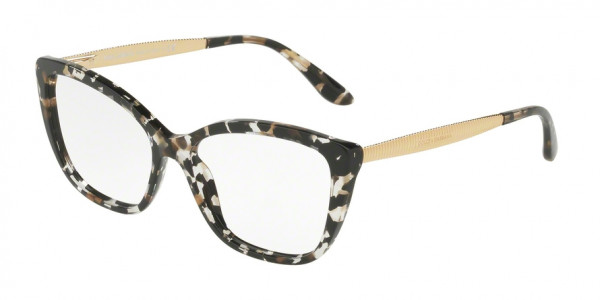 Dolce & Gabbana DG3280 911 Cube Black/Gold, Size 54mm Eyeglasses