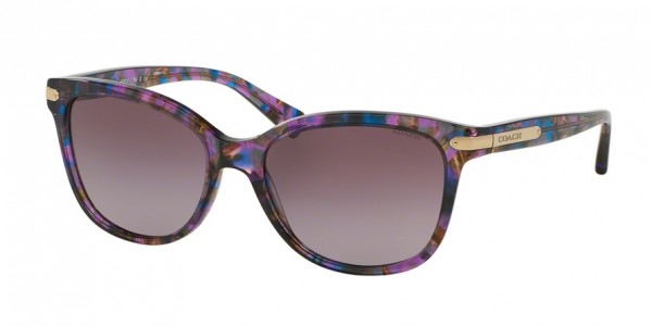 Coach L109 HC8132 52888H Confetti Purple Frame/Purple Gradient Lens, Size 57mm Sunglasses