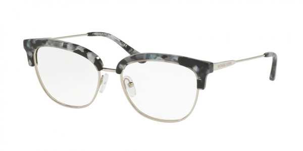 Michael Kors GALWAY MK3023 3214 Black Mosaic/ Shiny Silver-Ton, Size 52mm Eyeglasses