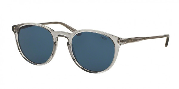 Polo PH4110 541380 Shiny Semi Trasp Grey Frame/Dark Blue Lens, Size 50mm Sunglasses
