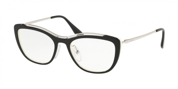 Prada CONCEPTUAL PR 04VV 4BK1O1 Black/Ivory, Size 51mm Eyeglasses