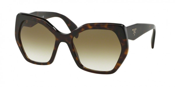 Prada HERITAGE PR 16RS 2AU4M0 Havana Frame/Brown/Green Gradient Lens, Size 56mm Sunglasses