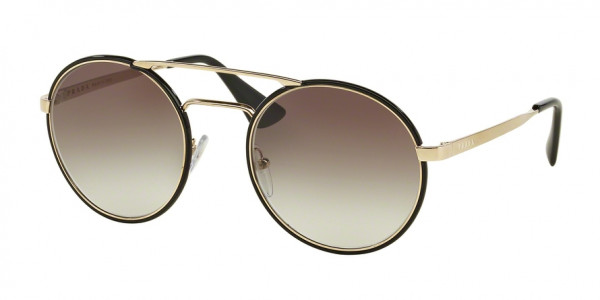 Prada CATWALK PR 51SS 1AB0A7 Black/Pale Gold Frame/Grey Gradient Lens, Size 54mm Sunglasses