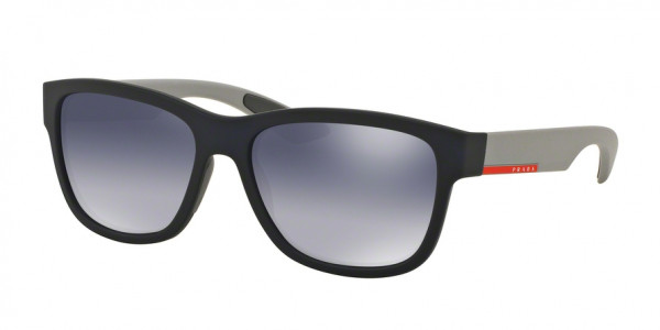 Prada Linea Rossa LIFESTYLE PS 03QS UR73A0 Blue Rubber Frame/Light Grey Gradient Blue Lens, Size 57mm Sunglasses