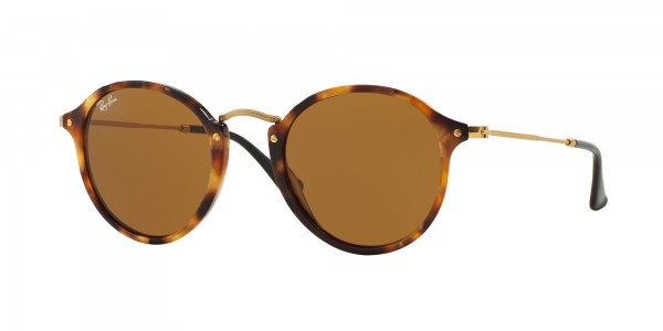 Ray-Ban ROUND/CLASSIC RB2447 1160 Spotted Brown Havana Frame/Brown Lens, Size 49mm Sunglasses