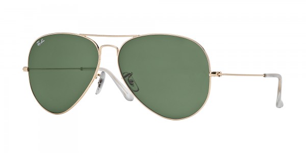 Ray-Ban AVIATOR LARGE METAL RB3025 001 Gold Frame/Grey Green Lens, Size 62mm Sunglasses