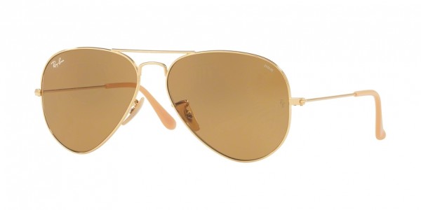 Ray-Ban AVIATOR LARGE METAL RB3025 90644I Gold Frame/Photo Brown Lens, Size 58mm Sunglasses