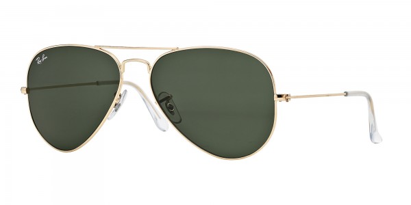 Ray-Ban AVIATOR LARGE METAL RB3025 L0205 Gold Frame/Grey Green Lens, Size 58mm Sunglasses