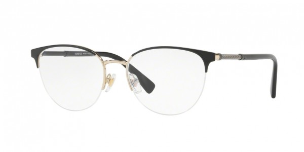 Versace VE1247 1252 Black/Pale Gold, Size 52mm Eyeglasses